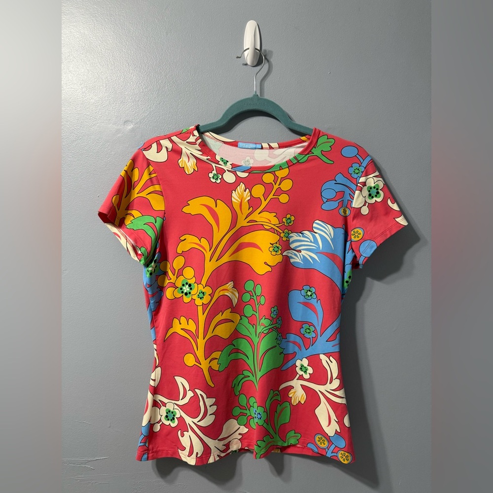 J. McLaughlin Catalina Floral Resort Top Women’s Size‎ Medium